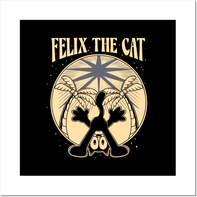 Felix the Cat Silhouette summer Wall Art by jmaharart